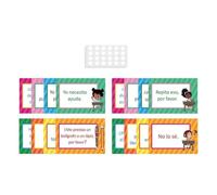 QUXVUIS Pósteres dinámicos de español para el Aprendizaje temprano. Gráfico Educativo Que Ilumina la decoración de Las Paredes del jardín Infancia con diseños Vibrantes. Pósteres español para