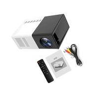 QUXVUIS Proyector 1000 lúmenes 480x360 píxeles Audio Proyectores LED portátiles Pequeño 1080P Reproductor Multimedia doméstico Interfaz múltiple, Negro