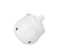 QUXVUIS Recipiente de cerámica para ajos con tapa que mantiene el jengibre y el chile frescos, añadiendo un toque rústico a la decoración de la cocina. Recipiente ideal para encimeras estilo rústico.