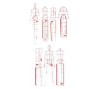 QUXVUIS Reglas para marcar costura: herramientas esenciales de dibujo que ofrecen medidas precisas para prendas de moda. Su buena resiliencia garantiza durabilidad y longevidad.