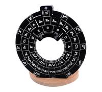 QUXVUIS Rueda de acordes musicales de aleación aluminio, herramienta versátil para músicos que desean progresiones acordes en varias tonalidades, herramienta redonda