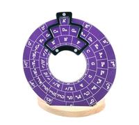 QUXVUIS Rueda de quintas: herramienta de transposición musical: una forma sencilla y directa de crear progresiones de acordes musicales, rueda de acordes, violeta con base, Diámetro 12cm