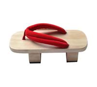QUXVUIS Sandalias de Para madera para mujer, zuecos japoneses cómodos, elegantes, antideslizantes, para viajes, para exteriores e interiores, versátiles, chanclas de moda para, Rojo, Talla 38