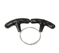 QUXVUIS Sierra de cadena para senderismo y acampada al aire libre, hoja afilada para cortar, sierra de cadena cuerda para acampar al aire libre, suministros supervivencia, negro, 70CM