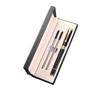 QUXVUIS Sofisticado bolígrafo metálico con una práctica caja de regalo. Set de regalo de oficina para novios y padres, compacto y fácil de llevar.