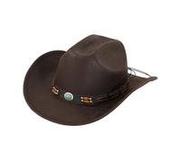 QUXVUIS Sombrero vaquero occidental versátil para adultos, mujeres y hombres, sombrero de jazz, hermoso accesorio para exteriores, celebraciones de verano, vaquero occidental,