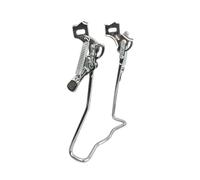 QUXVUIS Soporte de estacionamiento para Bicicletas, Duradero, Soporte de caída para Bicicleta, de Repuesto Ajustable para Amantes de los Deportes Vintage. de estacionamiento, Plata, Altura 32.5cm
