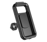QUXVUIS Soporte de Motocicleta ABS Resistente al Agua IPX8, Soporte Giratorio Ajustable, Funda para teléfonos móviles, Soporte de fijación para Patinete, Manillar, Klein