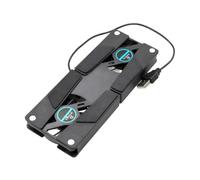 QUXVUIS Soporte Profesional para computadora portátil con Ventiladores de refrigeración duales, Plegable para facilitar su Transporte y Almacenamiento, Negro