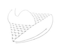 QUXVUIS Sujetador de cadena corporal único, elegante sujetador de cristal, hermoso collar de cadena para el vientre, moda de tendencia, arnés corporal sexy Abraham, maravilloso