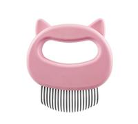 QUXVUIS Suministros para Mascotas Peine de Mano para Gatos Depilación en Forma de Concha Mango Lindo Alquiler Accesorios Aseo Suministros Limpieza, Rosa, Katzengesicht