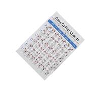 QUXVUIS Tabla de acordes de bajo para practicar instrumentos musicales que ofrece notas fundamentales y aspectos educativos para todos los músicos. Póster de tabla educativa de, Tamaño 21 x 28 cm