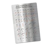 QUXVUIS Tablero de Alfabeto en Braille con Puntos en Relieve. Recurso de Aprendizaje para Personas ciegas Que Garantiza una Mejor Capacidad Lectura. Tablero Alfabeto Braille con Puntos Relieve