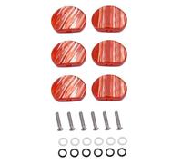 QUXVUIS Tapa de botón de llave de afinación Clavija de afinación de guitarra Perillas rojas impresionantes Afinadores Clavijeros Accesorio para músicos Accesorio para