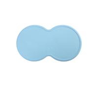 QUXVUIS Tapete Multifuncional para Cuencos para Mascotas, Seguridad para Alimentar Perros y Gatos, de Silicona con Forma de Nube, tapete para alimentación, Gel sílice, Azul Claro