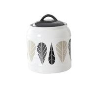 QUXVUIS Tarro de cerámica multifuncional con tapa hermética, florero decorativo con forma de capullo y recipiente almacenamiento, acabado esmaltado fino, bote para té suelto, galletas, dulces.