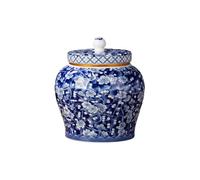 QUXVUIS Tarro de Porcelana China para Jengibre, Recipiente para Guardar té, Color Verde, Exquisito Tarro de cerámica, Tapa Hecha a Mano, Recipiente Decorativo para té, cerámica para