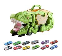 QUXVUIS Transformar Dino Car 3 4 5 6 7 Juego Playset Coche de Juguete Deslizante Juego para niños Pista de Carreras Camiones Aventuras emocionantes Coche Juguete Deslizante Kid Truck Race Track