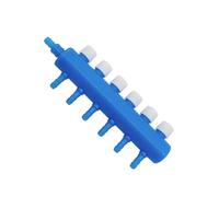 QUXVUIS Válvula divisora de manguera de flujo acuario, distribuidor aire, adaptador bomba refuerzo oxígeno un orificio traqueal ajustable, 6 Cabeza