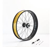 QUYCOIU 20/26X4,0" Rueda Delantera Llantas De Aleación Aluminio Freno De Disco Delantera 36H QR 9 X 135 Mm 6 Tornillos para Bicicleta Fat Tire/Playa/E-Bike(20in)