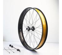 QUYCOIU 20/26X4,0" Rueda Delantera Llantas De Aleación Aluminio Freno De Disco Delantera 36H QR 9 X 135 Mm 6 Tornillos para Bicicleta Fat Tire/Playa/E-Bike(26in)