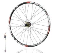 QUYCOIU 24/26/27,5/29'' Rueda Trasera Para Bicicleta De Montaña Llanta Aleación Aluminio Freno De Disco 32 Agujeros Cierre Rápido 10 * 135mm Para Cassettes 7-12 Velocidades(A-Red,29in)
