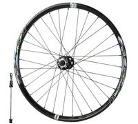 QUYCOIU Rueda Delantera De Bicicleta De Montaña 24/26/27,5/29" Buje HG De Liberación Rápida 9 × 100 Mm 2 Rodamientos Freno De Disco Llanta De Aleación De Aluminio Rueda De Bicicleta(Black-a,27.5in)
