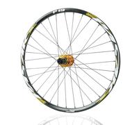 QUYCOIU Rueda Trasera Bicicleta 24/26/27,5/29'' Rueda Bicicleta Montaña XC/AM Llanta Aleación Aluminio Freno De Disco 32 Agujeros Eje Pasante 12×142Mm Cassettes 7-12 Velocidades(Gold,24in)