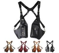 QuyiFa Bolso antirrobo con arnés de hombro,bolso antirrobo con arnés de hombro para hombres,bolso de hombro doble debajo del brazo para hombres Carteras antirrobo ocultas. (negro)