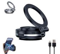 QuyiFa Magnetic Sucker Phone Holder 360° Mount,Electric Vacuum Magnetic Car Phone Mount 360° Rotating Magnetic Phone Holder,Phone Holder for Cars Magnet,Suction Phone Holder (A)