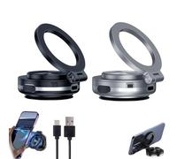 QuyiFa Magnetic Sucker Phone Holder 360° Mount,Electric Vacuum Magnetic Car Phone Mount 360° Rotating Magnetic Phone Holder,Phone Holder for Cars Magnet,Suction Phone Holder (A+B)