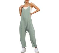 QuyiFa Monos de maternidad para mujer, mono de embarazo, mono de gran tamaño - maternidad y posparto, monos de pierna ancha. (verde,L)