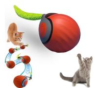 QuyiFa Speedy Tail 2.0 Cat Power Ball, Juguete Interactivo para Gatos de Interior, Pelota de Juguete Inteligente Recargable por USB, Ajuste de Dos velocidades. (Color Naranja)