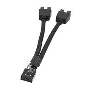 Quystetes 1 Uds Placa Base de Ordenador Cable de ExtensióN USB 9 1 Hembra a 2 Macho y Splitter Audio HD Cable de ExtensióN para PC DIY