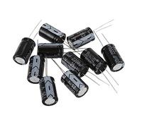 Quystetes 10 Piezas Negro 2200UF 25V Condensadores ElectrolíTicos Radiales de Aluminio 1.3X1.3X2.1Cm