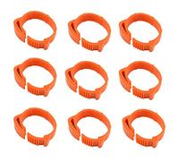 Quystetes 100 bandas de identificación de pollo, etiquetas para patas de de corral, bandas para patas de pájaros, bandas de pata de pato, anillos de clip