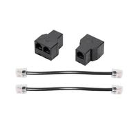 Quystetes 2 Piezas RJ11 Cable Telefónico Divisor 15 cm Cable 6P4C 2 Puertos Adaptador Divisor de Cable Telefónico