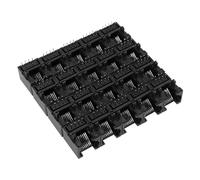 Quystetes 20 conectores RJ45 8P8C para red de Internet de computadora, PCB, color negro