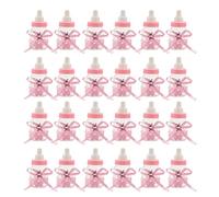 Quystetes 24 X BiberóN Mini BiberóN 4X9Cm Rhinestone Oso Rosa Regalo de Regalo NiñA Bautismo
