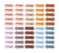 Quystetes 50 etiquetas de piel sintética para sombreros y bolsas hechas a mano con etiqueta de amor para ropa, etiquetas de costura, accesorios