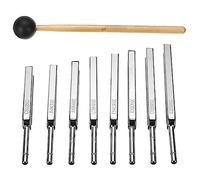 Quystetes 8 Pack 256-512HZ Acero Tuning Fork Set Mallet Vibration Therapy Tools