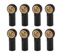Quystetes 8 Piezas M3 Barra De Acoplamiento De La ArticulaciÓN De RÓTula Tirante De Cabeza De Bola Foca Fin De 1/10 RC CamiÓN Coche CamiÓN Calesa Negro