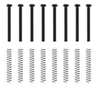 Quystetes 8 Piezas M3 x 30mm Fonocaptor Humbucker de Guitarra Electrica Tornillo Y Resorte de de Ajuste - Negro