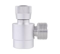 Quystetes Adaptador de recambio de cilindro de CO2, regulador de cilindro de gas hecho a sí mismo, adaptador M10X1 a W21.8-14 para CO2, gas mixto, fácil de usar, color plateado