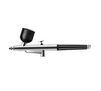 Quystetes Aerógrafo portátil de una sola acción con boquillas de 0,3 mm, para modelo, pastel, uñas, coche, pintura, belleza, inyección de tinta, fácil de instalar, fácil de usar, color negro
