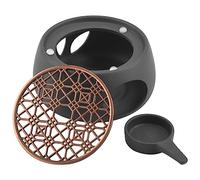 Quystetes Base de calentador de tetera de cerámica, base de aislamiento, té, café, calentador de agua, soporte hueco para calentar velas, soporte C