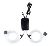 Quystetes Bomba de Aire para Pecera, Aireador Alimentado por USB, Accesorios para Acuario, Válvula de Aire Ajustable, Bomba de Oxígeno de Burbuja Silenciosa (Negro)