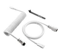 Quystetes Cable USB tipo C para teclados de juegos, cable de teclado mecánico de doble , cable en espiral personalizado para teclado mecánico