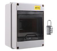 Quystetes Caja de conexiones de la serie HT 5WAY PC IP65 caja de distribución impermeable al aire libre plástico eléctrico ABS alimentación electrónica DIN carril recinto para disyuntor