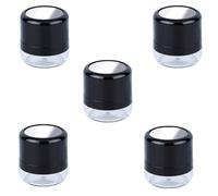 Quystetes Caja de Polvos Sueltos Vacía de 5 Piezas, Caja de Polvos de Maquillaje, Caja de Polvos Sueltos con Espejo Portátil, Base de Maquillaje DIY de Viaje con Espejo